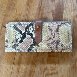 Madewell snakeskin leather wallet